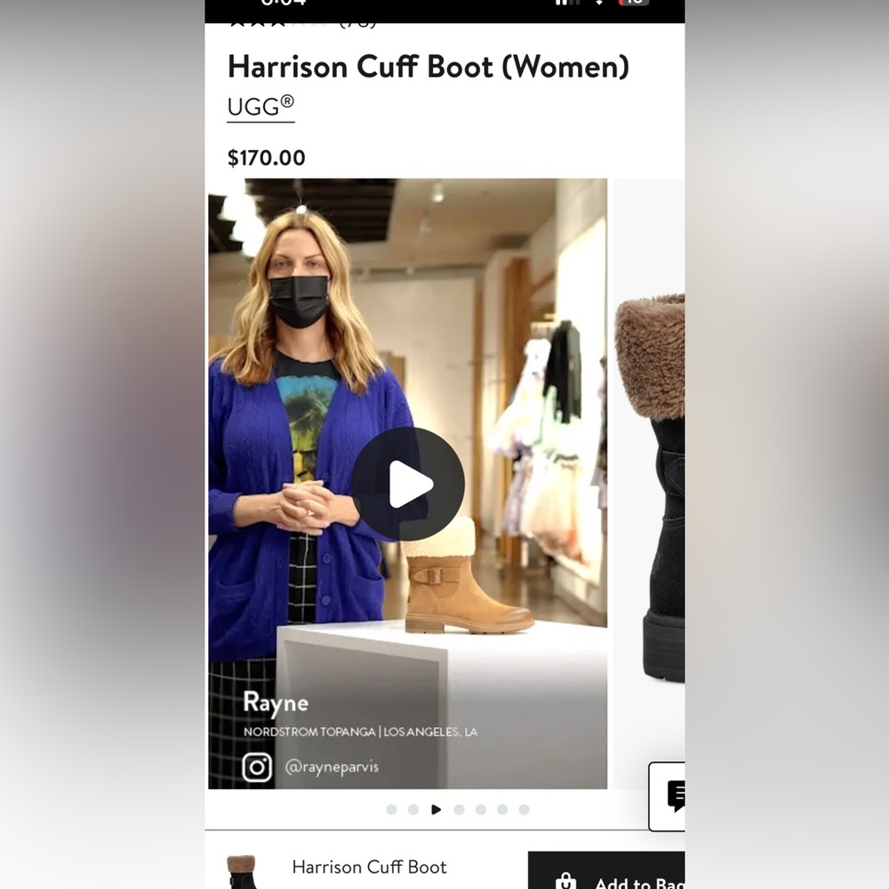 Ugg Harrison Cuff Boot - Chestnut Brown - image 2